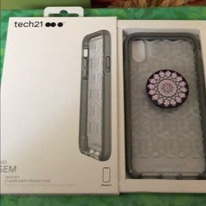 Tech 21 IPhone X Case with Pop Socket